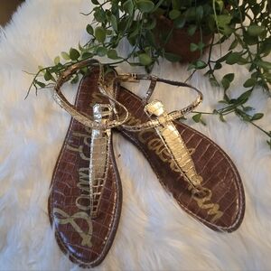 Sam Edelman Women's Gold Sandals Size 9.5